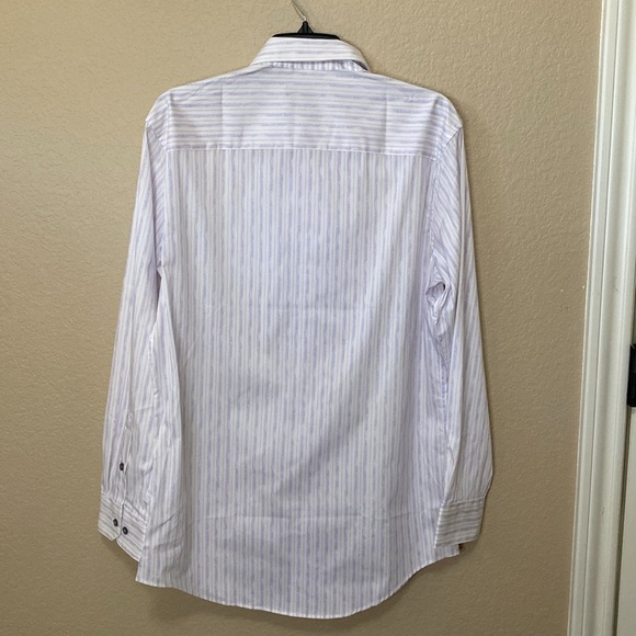 Men’s Alfani Slim Fit AlfaTech Stain Resistant Button Down Shirt Size M - Picture 7 of 9